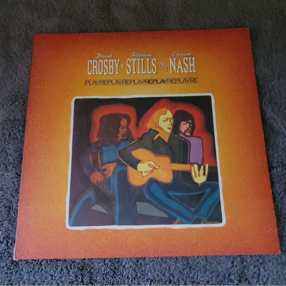 Crosby Stills & Nash, Replay, vinyl LP 1980 Atlantic SD 16026, VG+